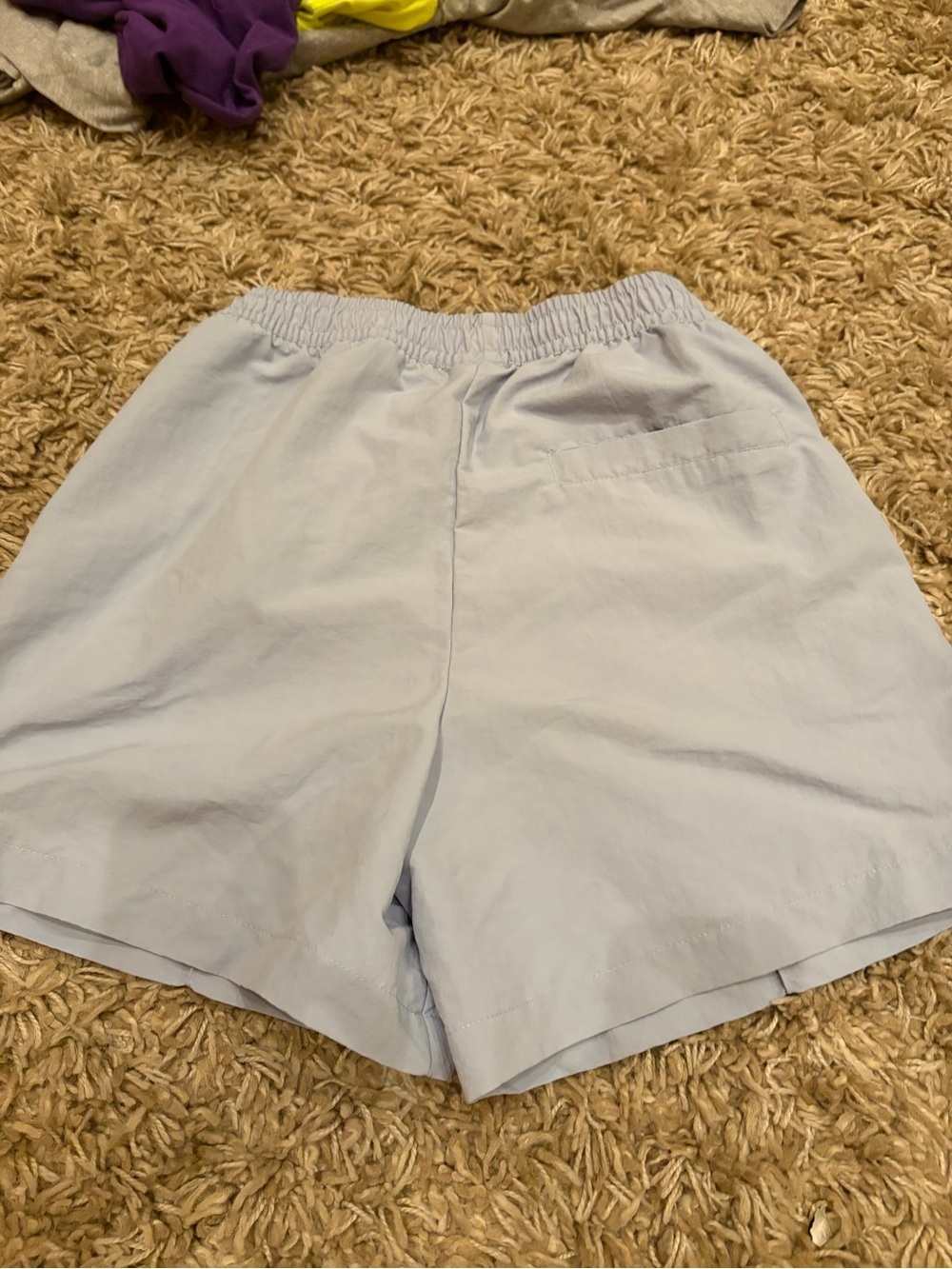 Nike Light Blue Elastic Waist Shorts - Picture 1 of 3